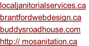 localjanitorialservices.ca	 brantfordwebdesign.ca buddysroadhouse.com http:// mosanitation.ca